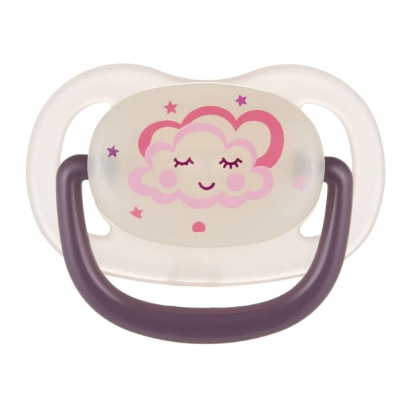 Купить Пустышка силиконовая анатомическая Night Dreams Canpol babies 22/500 Розовый Артикул: 5903407164526 Фото №1