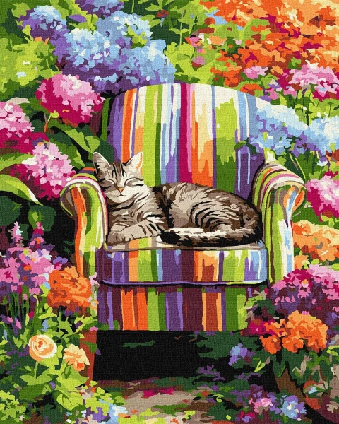 Купить Набор для росписи по номерам "Уют в цветах" Ideyka KHO6963 Разноцветный Артикул: 4823104394976 Фото №1