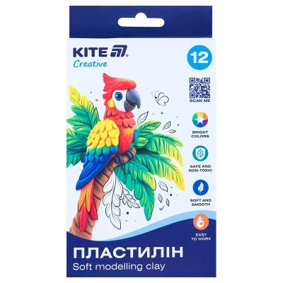 Купити Пластилін восковий Kite K-086 12 кольорів Різнокольоровий Артикул: 4063276332158 Фото №1