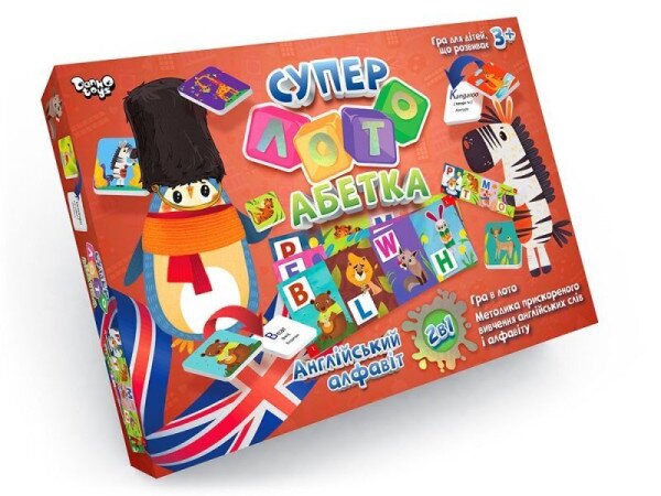 Настільна гра &quot;Суперлото, Азбука&quot; укр/англ DANKO TOYS (СЛА-01UE) (2000903604815)