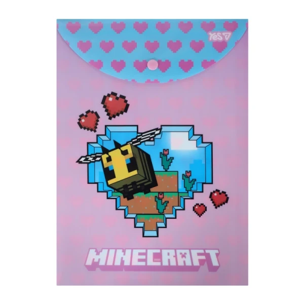 Купить Папка-конверт на кнопке "Minecraft" YES 492339 Разноцветный Артикул: 5056574464033 Фото №1