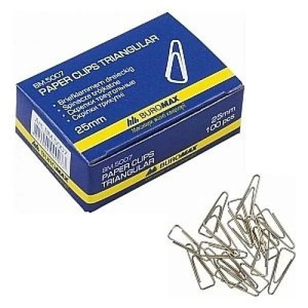 Скрепки канцелярские BuroMAX BM.5007 Разноцветный (4823078956330)(SC)