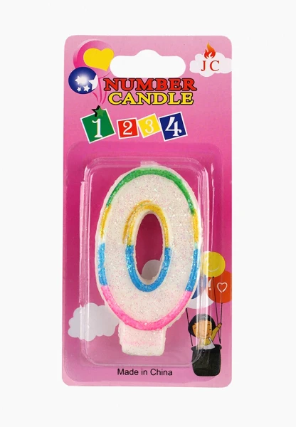 Свічка для торта Цифра 0 (2000904452736)