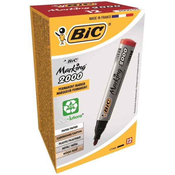 Купить Маркер перманентный BIC 8209133 Красный (3086129999712)(SC) Артикул: 3086129999712 Фото №2