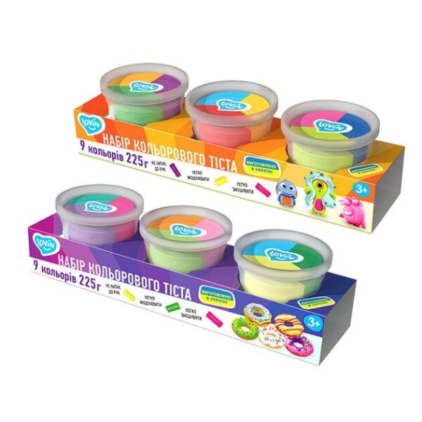 Набір для ліплення з тістом 3 cups Multi-colored TM Lovin 41188 Різнокольоровий