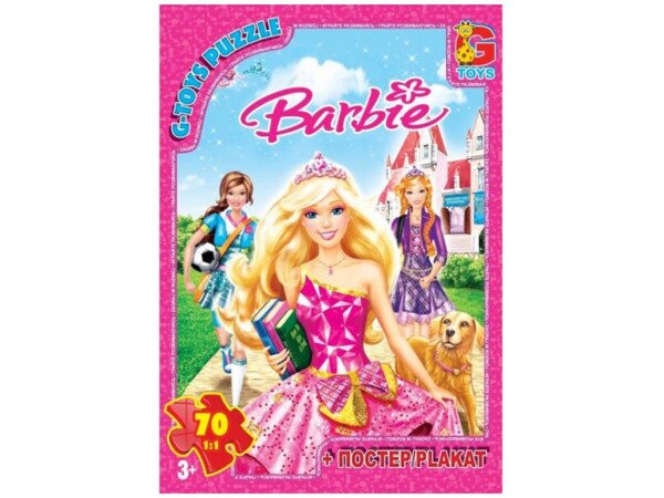 Пазли ТМ &quot;G-Toys&quot; із серії &quot;Barbie&quot;, 70 елементів G-TOYS BA013 (4824687633407)