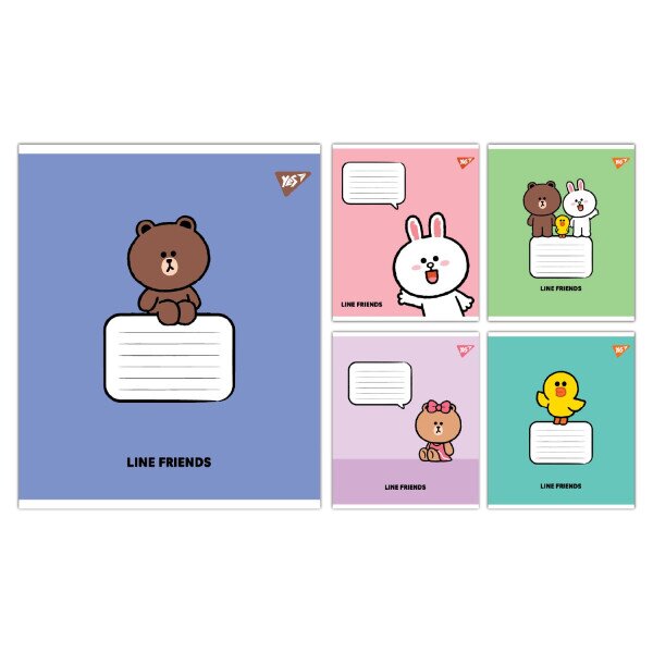 Зошит учнівський &quot;Line Friends Stylish&quot; YES 767647 12 аркушів
