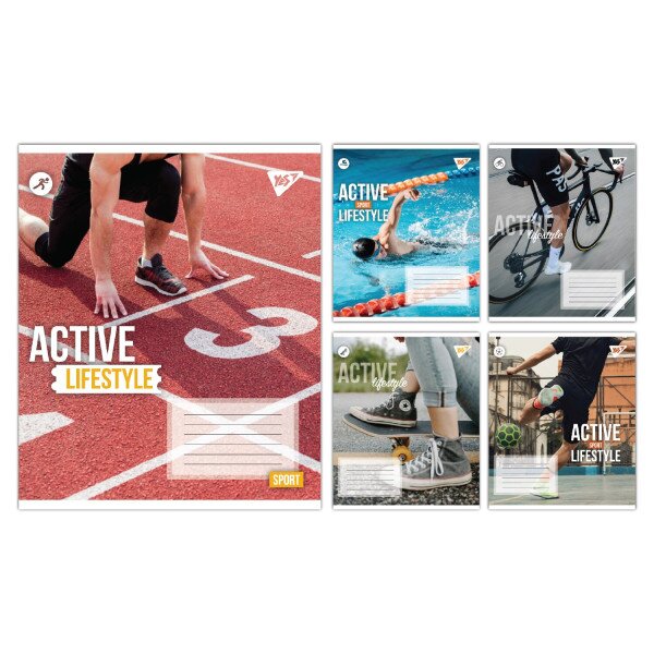 Зошит учнівський &quot;Active lifestyle&quot; YES 767712 48 арк. Різнокольоровий