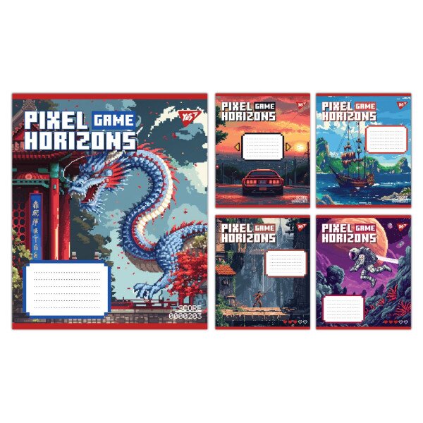 Зошит учнівський &quot;Pixel game&quot; YES 767776 12 аркушів