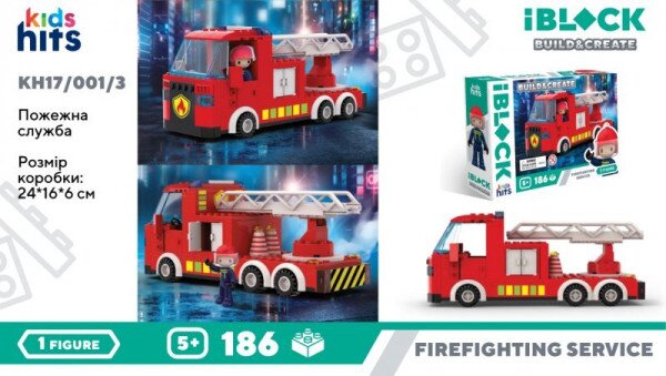 Іграшка конструктор Kids hits IBLOCK JUNIOR KH17/001/3 Різнокольоровий (4897126753608)