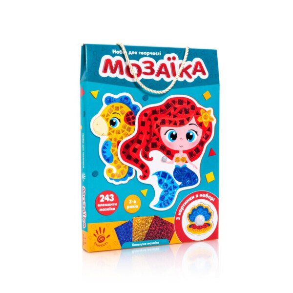 Набор для творчества VLADI TOYS Блестящая мозаика Русалочка VT4511-06 (4820234761456)