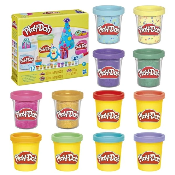12 баночек с массой для лепки Play-Doh G0149 Разноцветный