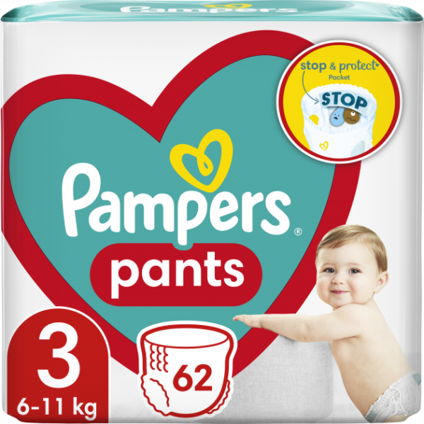 Підгузки-трусики PAMPERS Pants Midi (6-11кг) Джамбо 62 (8006540069233)