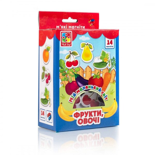 Гра VLADI TOYS VT3106-11 Мій маленький світ на магнітах. Фрукти, овочі