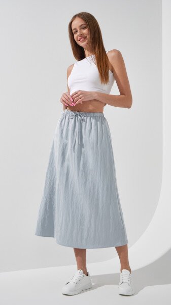 Юбка однотонная женская Li Han 2508 One Size Голубой