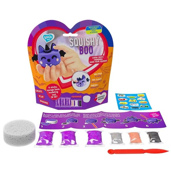Набір для ліплення з повітряним пластиліном Squishy Boo 70167 Різнокольоровий (4820199478000)