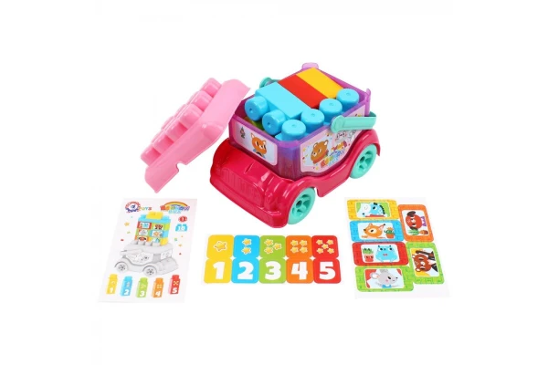 Игрушка &quot;Автобус-конструктор&quot; ТехноК 396 Розовый