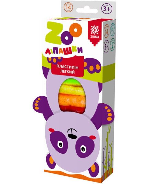 Пластилін легкий ZOOліпашки Панда (14 кольорових стіків по 6 г) 140214 (2000001402146)