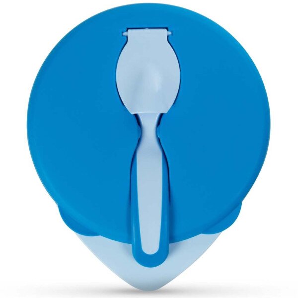 Мисочка BABOO 9-029 від 6 місяців з кришкою та ложечкою Синя (5057778090295)