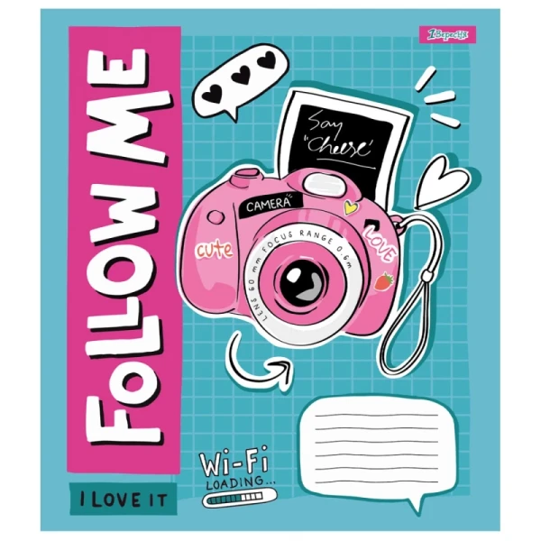 Тетрадь ученическая &quot;Follow me&quot; 1В 767203 12 л. Разноцветный