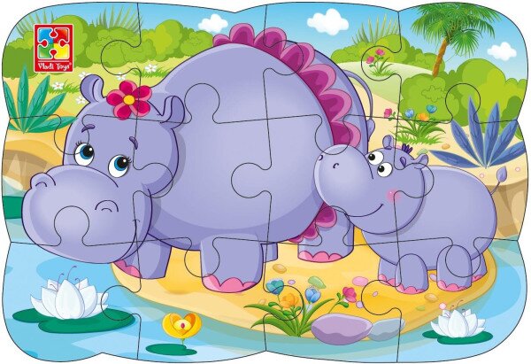 Купити Пазли магнітні "Бегемотики" Vladi Toys VT3205-76 (4820195057599) Артикул: 4820195057599 Фото №2