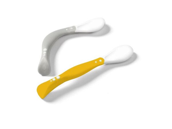 Ложечки еластичні 2 шт. BabyOno 1066/05 13 х 2,5 см Сірий; Жовтий (5901435413449)