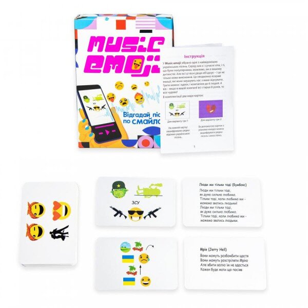 Купить Настольная игра Strateg Music Emoji развлекательная на украинском языке 30249 (4823113819354) Артикул: 4823113819354 Фото №2