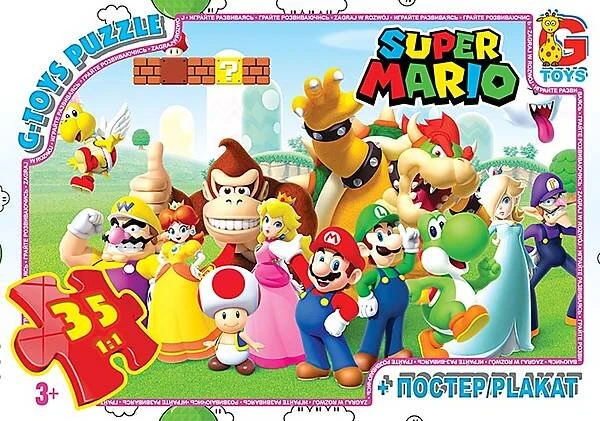 Купить Пазлы ТМ "G-Toys" из серии "Марио", 35 элементов MAR02 (4824687638044) Артикул: 4824687638044 Фото №1