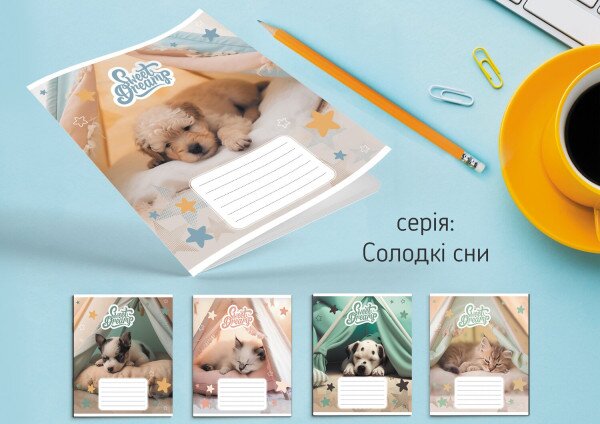 Зошит учнівський Leader 959051 Солодкі сни 12 аркушів