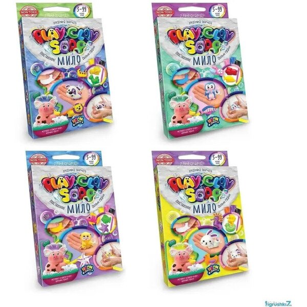 Купить Пластилиновое Мыло "PLAY CLAY SOAP" PCS-02-01U,02U,03U,04U Разноцветный Артикул: 2000720769018 Фото №1