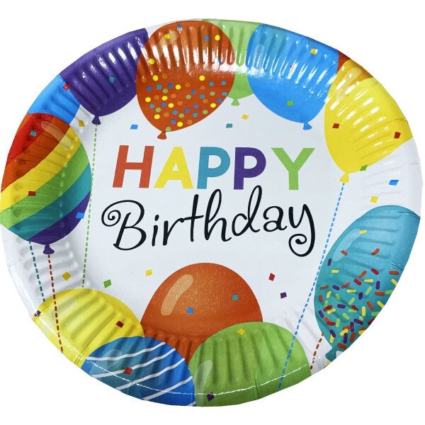 Паперова тарілка &quot;Happy Birthday&quot; Party Хата 1502-5771 17 см 6 шт (2000990660473A)