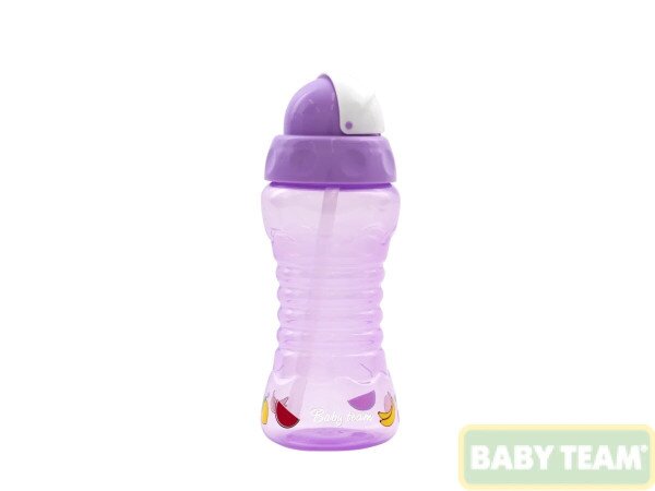 Поїльник з трубочкою для подорожей BABY TEAM 5005 300 мл Фіолетовий