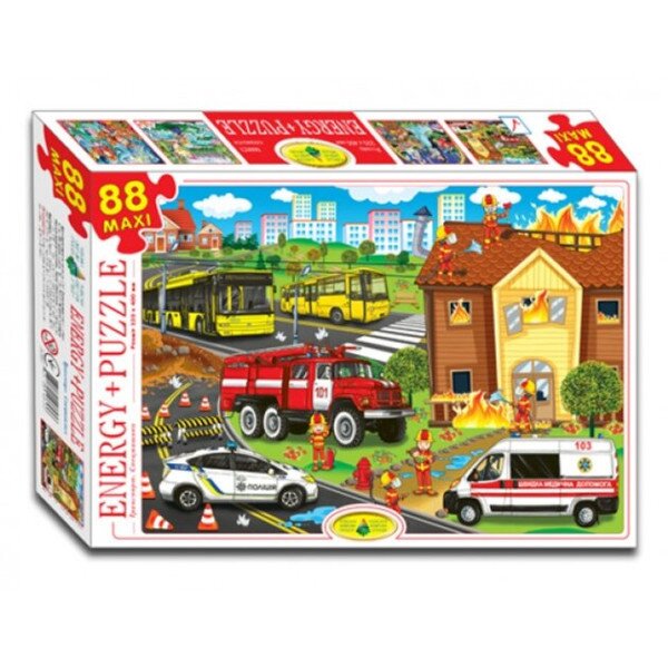 Купить Игра-пазл "Транспорт. Спецмашины" ЭГ-19 88 элементов Артикул: 4820121183453 Фото №1