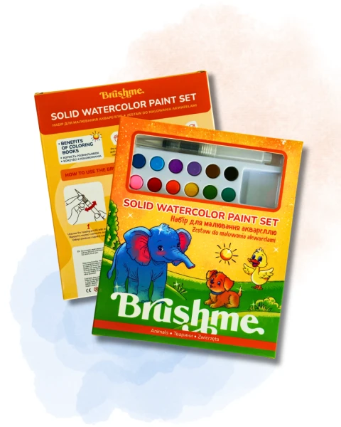Купить Набор раскрасок для детей "Животные" Brushme PAINTS3 Разноцветный Артикул: 9995482464345 Фото №1
