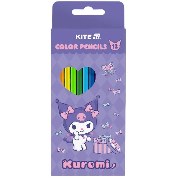 Олівці кольорові Kite Kuromi HK25-051-2 12 кольорів Різнокольоровий