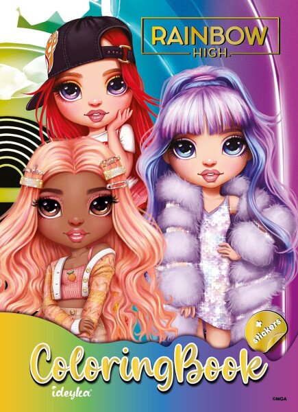 Купить Раскраска со стикерами "The creative Rainbow 2" Ideyka LCB30 Разноцветный Артикул: 4823104382560