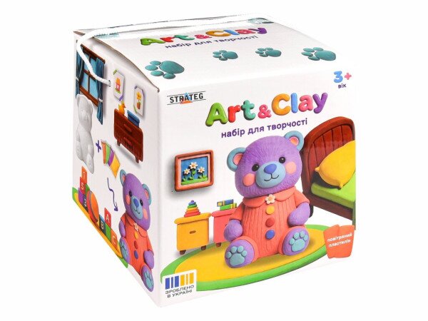 Купить Набор для творчества Strateg Art & Clay Мишка 30837 Разноцветный Артикул: 4823136501724 Фото №2