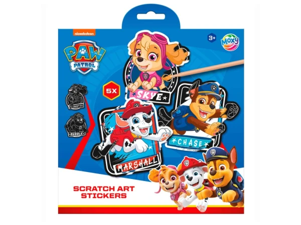 Купить Набор для творчества "Скретч-наклейки"  Paw Patrol Moxy 723450 Артикул: 8715427167077 Фото №1