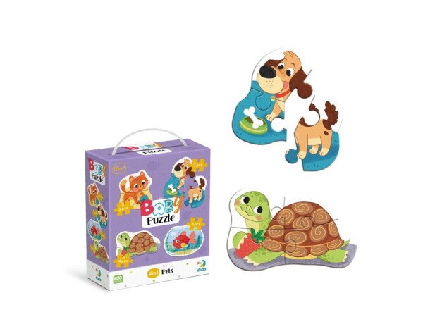 Купити Пазл 4в1 "Baby puzzle. Домашні тварини" DoDo 300688 Різнокольоровий Артикул: 4823115912480 Фото №1