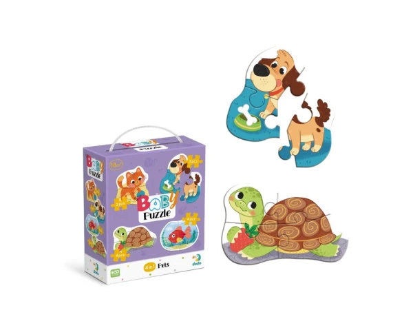 Купить Пазл 4в1 "Baby puzzle. Домашние животные" DoDo 300688 Разноцветный Артикул: 4823115912480 Фото №1