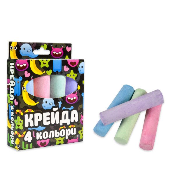 Купить Мел большой круглый Strateg 50115 4 штуки Разноцветный Артикул: 4823113839468 Фото №2