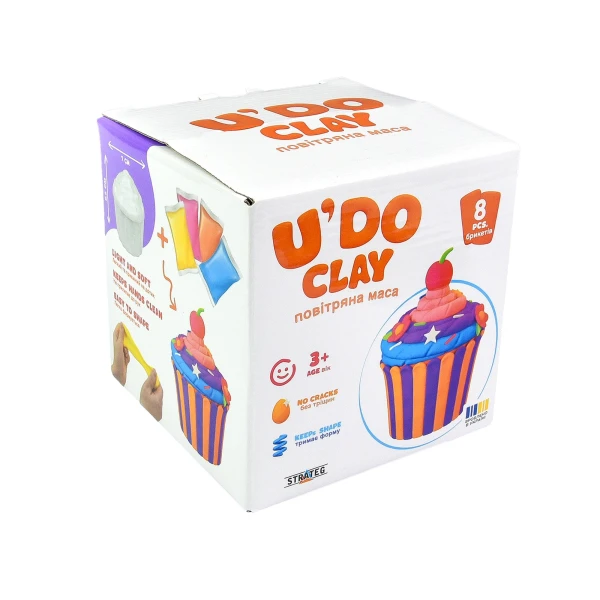 Купить Набор для творчества Strateg "U'DO Clay" Воздушная масса Кекс 30837 Разноцветный Артикул: 4823113884307 Фото №2