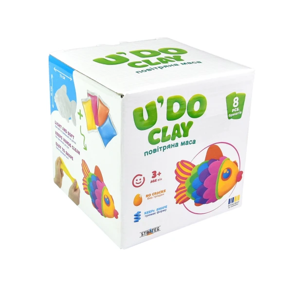 Купить Набор для творчества Strateg "U'DO Clay" Воздушная масса Рыбка 30837 Разноцветный Артикул: 4823113884321 Фото №2
