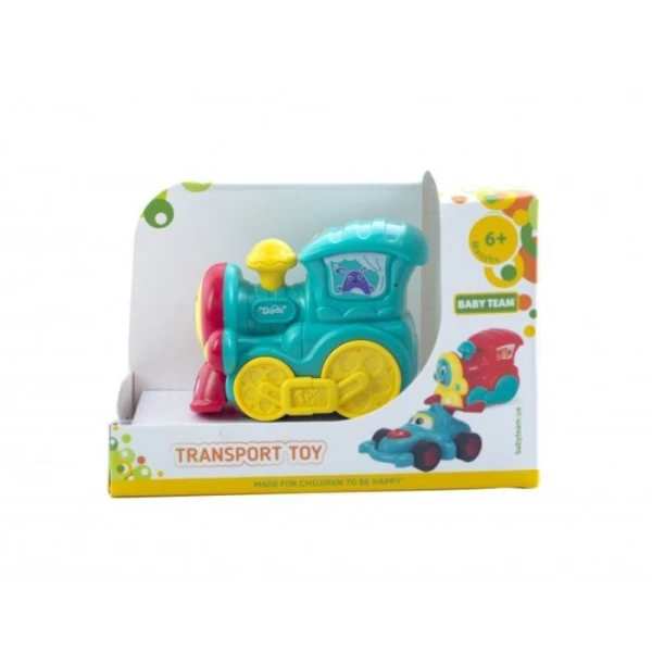 Купить Игрушка транспорт Паровозик Baby Team 8620 Бирюзовый Артикул: 4824428086202 Фото №2