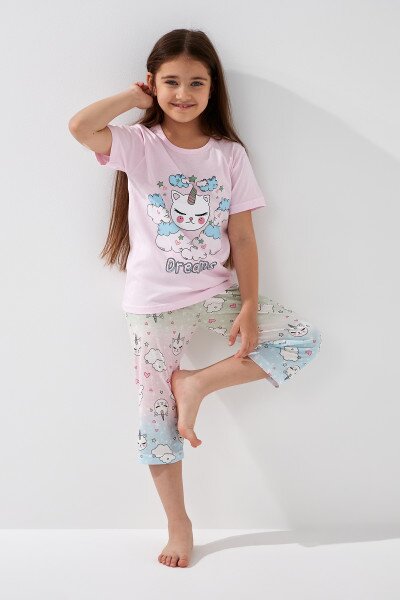 Пижама для девочки Mini Moon 1124 110 см Розовый