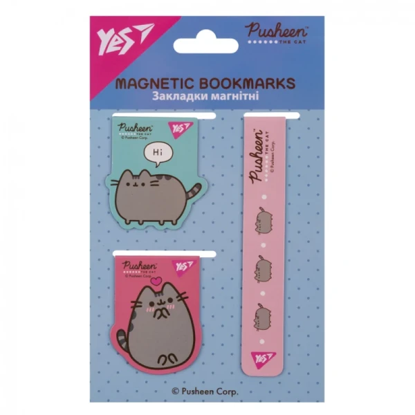 Закладка-магніт &quot;Pusheen&quot; Yes 708350 3 шт. Різнокольоровий
