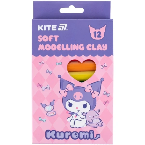 Пластилін восковий Kite Kuromi HK24-086 12 кольорів Різнокольоровий