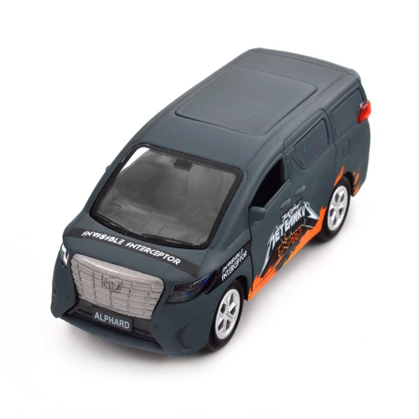 Автомодель &quot;Шевроны Героев&quot; Toyota Alphard &quot;Отряд бабочек&quot; TechnoDrive KM6011 Темно-серый (6974465201842)