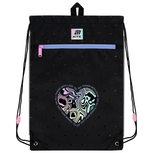 Сумка для формы и обуви для девочки Kite K25-601M-5 Черный