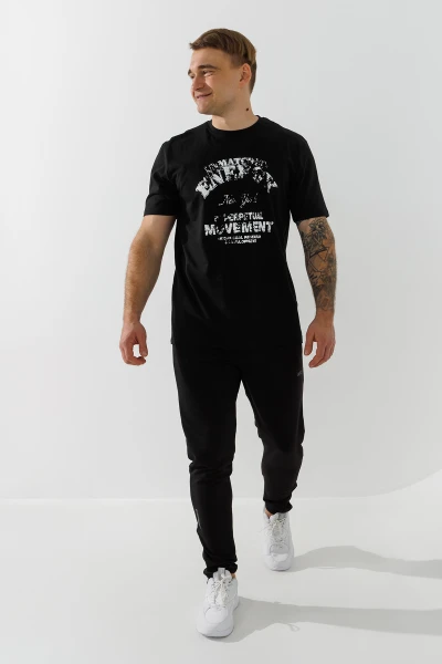 Купить Спортивные штаны зауженные мужские CLUB ju CJU6034-6103 S Черный Артикул: 2000990513281 Фото №1